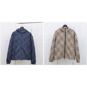 Burberry Hooded Reversible Striped Windbreaker Jacket-4820  